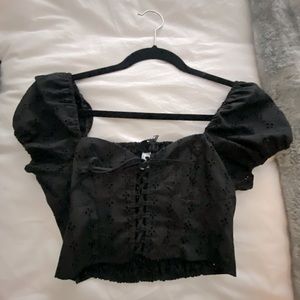Divide by H&M Black Crop Top